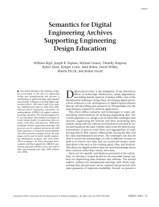 Semantics for Digital Engineering Archives Supporting Engineering Design Education