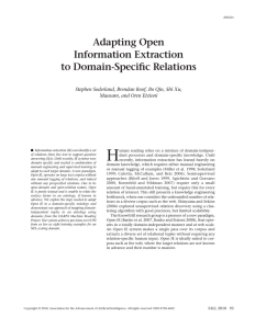 H Adapting Open Information Extraction to Domain-Specific Relations