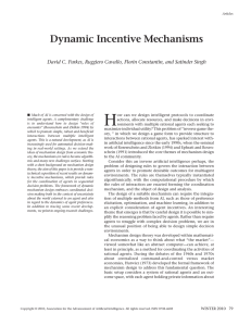 H Dynamic Incentive Mechanisms