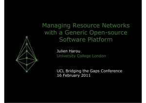 Managing Resource Networks with a Generic Open-source Software Platform Julien Harou