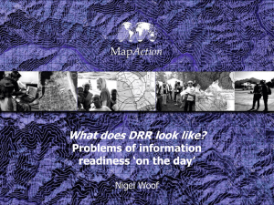 What does DRR look like? Problems of information readiness ‘on the day’