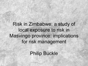 Risk in Zimbabwe: a study of local exposure to risk in