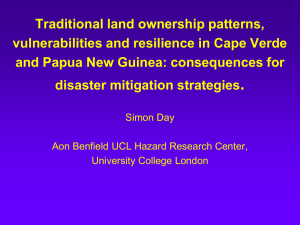 Traditional land ownership patterns, vulnerabilities and resilience in Cape Verde