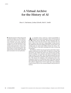 A A Virtual Archive for the History of AI