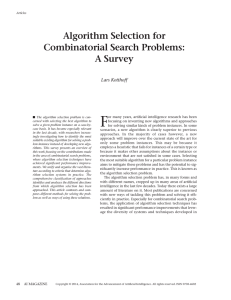 F Algorithm Selection for Combinatorial Search Problems: A Survey