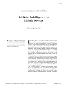 I Artificial Intelligence on Mobile Devices