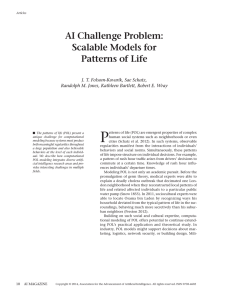 P AI Challenge Problem: Scalable Models for Patterns of Life