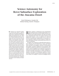 R Science Autonomy for Rover Subsurface Exploration of the Atacama Desert