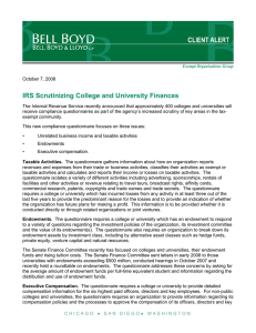 IRS Scrutinizing College and University Finances