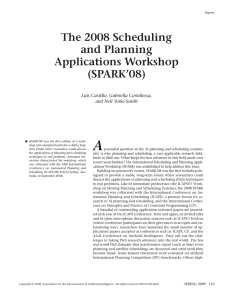 A The 2008 Scheduling and Planning Applications Workshop