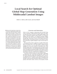 Local Search for Optimal Global Map Generation Using Middecadal Landsat Images
