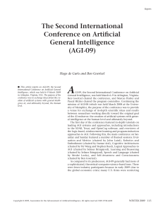 A The Second International Conference on Artificial General Intelligence