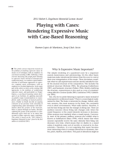 Playing with Cases: Rendering Expressive Music with Case-Based Reasoning