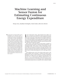 I Machine Learning and Sensor Fusion for Estimating Continuous