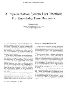 A Representation System  User  Interface
