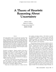 A  Theory  of  Heuristic Reasoning  About Uncertainty