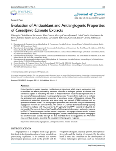 Evaluation of Antioxidant and Antiangiogenic Properties Caesalpinia Echinata J o