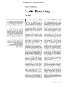 Spatial Reasoning Avi Kak GUEST EDITORIAL