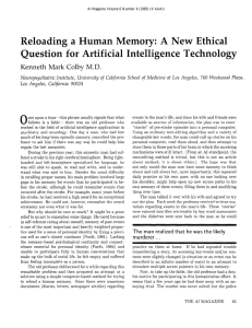 Reloading  a  Human  Memory:  A ... Question  for  Artificial Intelligence Technology