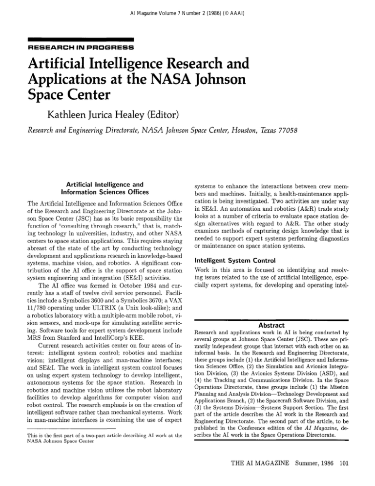 artificial intelligence in space research paper