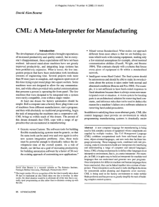 CML:  A  Meta-Interpreter for  Manufacturing