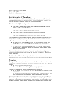 Definitions for IP Telephony