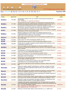 Series BO: Satellite delivery  Menu BR