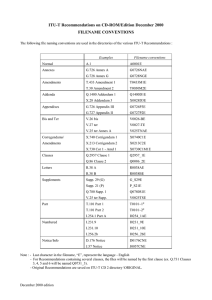 ITU-T Recommendations on CD-ROM/Edition December 2000 FILENAME CONVENTIONS