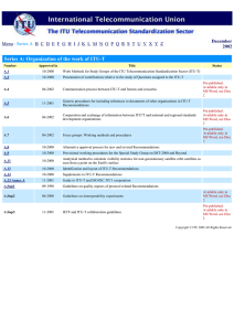 Series A: Organization of the work of ITU-T  Menu B