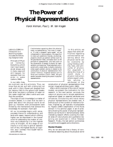 The Power of Physical Representations Varol Akman, Paul J. W. ten Hagen An