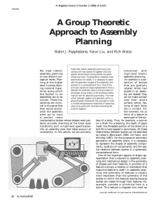 A Group Theoretic Approach to Assembly Planning