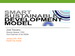 José Toscano, Director General, ITSO Vice-Chairman of the SSDM January 27th, 2016