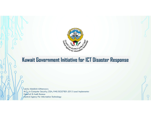 Kuwait Government Initiative for ICT Disaster Response
