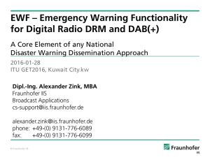 EWF – Emergency Warning Functionality for Digital Radio DRM and DAB(+)