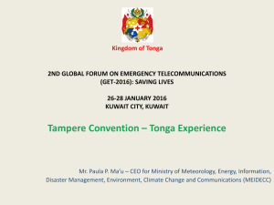 2ND GLOBAL FORUM ON EMERGENCY TELECOMMUNICATIONS (GET-2016): SAVING LIVES 26-28 JANUARY 2016