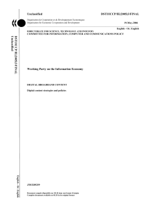 Unclassified DSTI/ICCP/IE(2005)3/FINAL