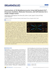 Constructions of 2D-Metallamacrocycles Using Half-Sandwich Ru