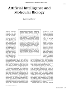 Artificial Intelligence and Molecular Biology Lawrence Hunter qualitative mod-