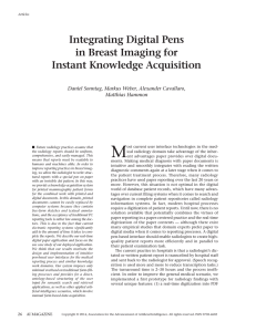 M Integrating Digital Pens in Breast Imaging for Instant Knowledge Acquisition