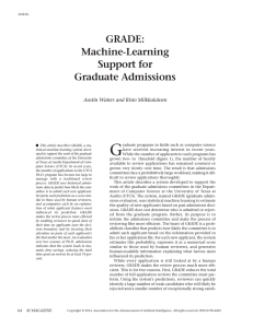 G GRADE: Machine-Learning Support for