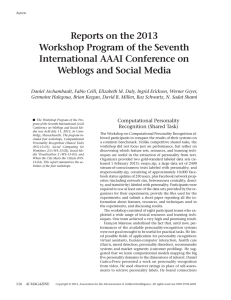 Reports on the 2013 Workshop Program of the Seventh
