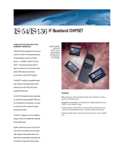 IS-54/IS-136 IF Baseband CHIPSET