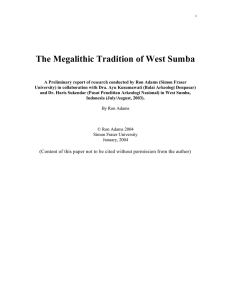 The Megalithic Tradition of West Sumba
