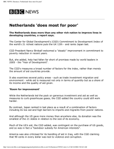 Netherlands 'does most for poor'