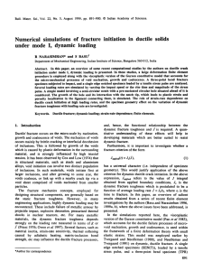 Numerical  simulations  of  fracture  initiation ... under  mode  I,  dynamic  loading