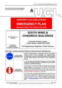 EMERGENCY PLAN  SOUTH WING &amp; CHADWICK BUILDINGS