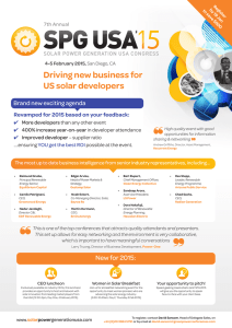 Driving new business for US solar developers Brand new exciting agenda