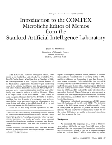 Introduction to  the  COMTEX from  the