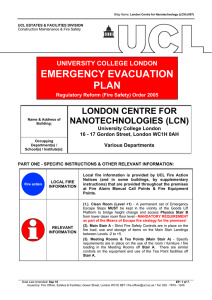 EMERGENCY EVACUATION PLAN LONDON CENTRE FOR NANOTECHNOLOGIES (LCN)