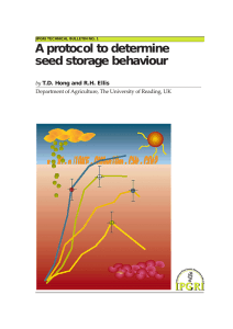 A protocol to determine seed storage behaviour IPGRI by